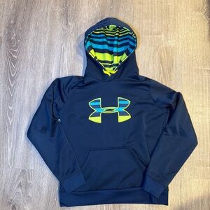 Under Armour Navy Hoodie with Striped Hood